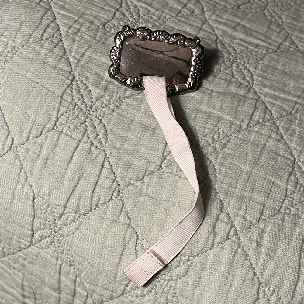 Antique Silver plate Baby Pacifier Clip